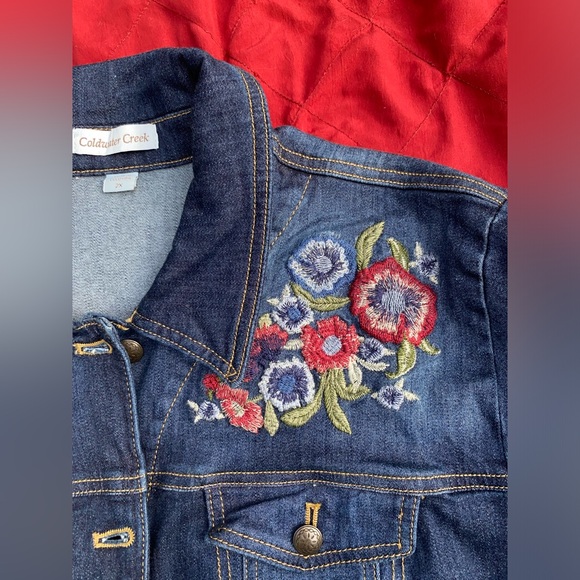 Coldwater Creek Embroidered Denim Jacket - Picture 7 of 8